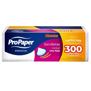 Servilleta cocktail ProPaper 24x24 cm embalaje 12x300 uds.